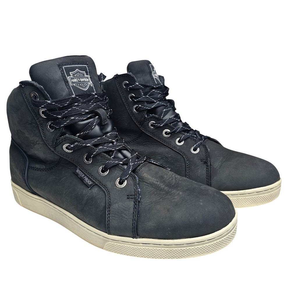 Harley-Davidson Bateman Mens 10.5 Black Waterproof Riding Sneaker Boot High Top